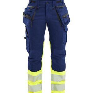 Naisten highvis riipputaskuhousut stretch