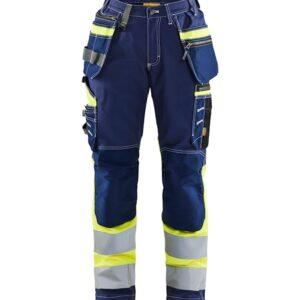 Naisten highvis riipputaskuhousut stretch