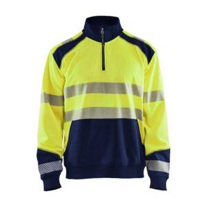 Highvis collegepaita lyhyellä vetoketjulla